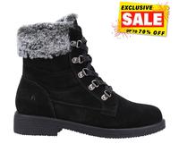 Hush Puppies Femme Florence Botte mi-Mollet, Noir, 35.5 EU