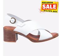 Hush Puppies Gabrielle Femmes Cuir Mode Robe Sandales Blanc