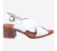 Hush Puppies Gabrielle Femmes Cuir Mode Robe Sandales Blanc