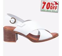 Hush Puppies Gabrielle Femmes Cuir Mode Robe Sandales Blanc