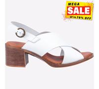 Hush Puppies Gabrielle Femmes Cuir Mode Robe Sandales Blanc