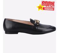 Hush Puppies Harper Chaîne Femmes Classique Mode Cuir Mocassin Noir