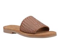 Hush Puppies Hetty Slide Sandales larges en cuir pour femme Marron clair, peau, 4 UK