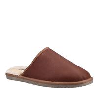 Hush Puppies Pantoufles pour hommes Coady Cuir Hypo matelassé Mousse à mémoire de forme Fauve