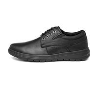 Hush Puppies Homme Triton à Lacets Tissu Oxford, Noir, 44 EU