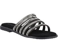 Hush Puppies Hush Puppies Black/Silver Glitter Paris Slide Sandals