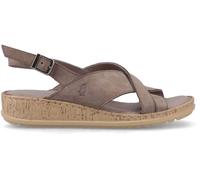 Hush Puppies Hush Puppies Light Brown Elena Cross Over Wedge Sandals