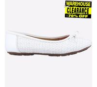 Hush Puppies Janelle Tissé Ballerine Femmes Mode Décontracté Smart Blanches