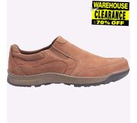 Hush Puppies Jasper à Enfiler Mémoire Mousse Hommes Cuir Chaussures Fauve