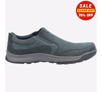 Hush Puppies Jasper Cuir Homme à Enfiler Mémoire Mousse Baskets Marine