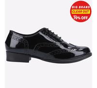 Hush Puppies Kada Cuir Verni Junior Chaussures École Fille Noir