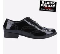 Hush Puppies Kada Cuir Verni Junior Chaussures École Fille Noir