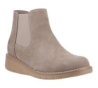 Hush Puppies Leonie Bottines Chelsea plates en daim pour femme Taupe, taupe, 36 EU