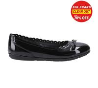 Hush Puppies Lillie Vernis Filles Ballerines École Chaussures BTS Noires