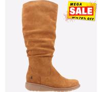 Hush Puppies Lucinda Femmes Mode Décontracté Genou Haut Bottes Memory Mousse Tan