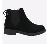 Hush Puppies Malandain Mémoire Mousse Cuir Daim Femmes Bottes Chelsea Noir