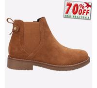 Hush Puppies Maddy MEMORY FOAM Bottes Chelsea En Cuir Pour Femmes Tan