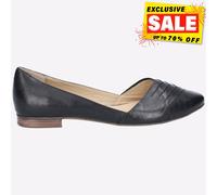 Hush Puppies Marley Ballerine Femmes Mémoire Mousse Chaussures Cuir Noir