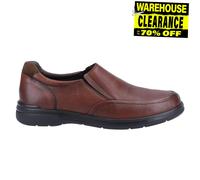 Hush Puppies Matthew Chaussures En Cuir Pour Hommes Slip On Smart Casual Marron