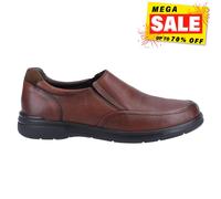 Hush Puppies Matthew Chaussures En Cuir Pour Hommes Slip On Smart Casual Marron