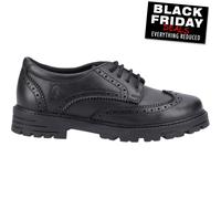 Hush Puppies Maxine Cuir Enfants Filles École Chaussures Noir