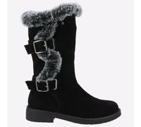 Hush Puppies Megan Femmes Mi Mémoire Mousse Eau Résistant Bottes Noir