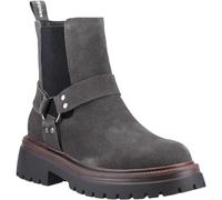 Hush Puppies Raye Suede Bottines Chelsea plates pour femme Anthracite, charbon, 41-42 EU