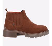 Hush Puppies Rita Femmes Cuir Mode Robe Bottines Chelsea Fauve