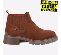 Hush Puppies Rita Femmes Cuir Mode Robe Bottines Chelsea Fauve