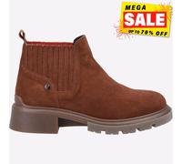 Hush Puppies Rita Femmes Cuir Mode Robe Bottines Chelsea Fauve