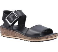 Hush Puppies - Sandales à talon compensé pour femme "Ellie", cuir FS8070 (42 EU) (Noir)