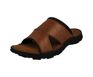 Hush Puppies Sandales décontractées Austin pour homme, Marron clair/cuir, 43 EU