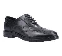 Hush Puppies Santiago Lacets Chaussures Pour Hommes En Noir