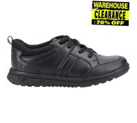 Hush Puppies Steven Cuir Garçons Senior École Chaussures BTS Noir