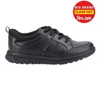 Hush Puppies Steven Cuir Garçons Senior École Chaussures BTS Noir