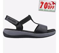 Hush Puppies Sylvie Sandale De Plage Décontractée Pour Femmes Noir