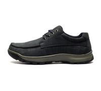 Hush Puppies Tucker Lacet Mémoire Mousse Cuir Mocassins Marine