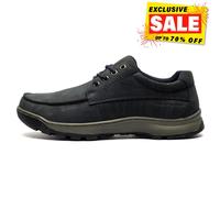 Hush Puppies Tucker Lacet Mémoire Mousse Cuir Mocassins Marine