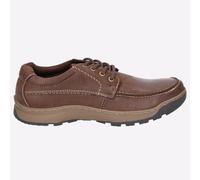 Hush Puppies Tucker Lacet Mémoire Mousse Cuir Mocassins Marron