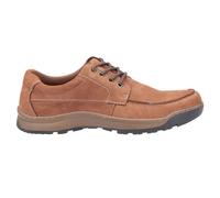 Hush Puppies Mocassins Tucker – Lacets en cuir, mousse mémoire – Tan