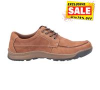 Hush Puppies Tucker Lacets En Cuir Mocassins En Mousse Mémoire Tan