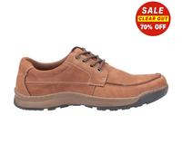 Hush Puppies Tucker Lacets En Cuir Mocassins En Mousse Mémoire Tan