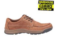 Hush Puppies Mocassins Tucker – Lacets en cuir, mousse mémoire – Tan
