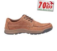 Hush Puppies Tucker Lacets En Cuir Mocassins En Mousse Mémoire Tan