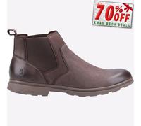 Hush Puppies Tyrone Cuir Mémoire Mousse Hommes à Enfiler Bottes Marron