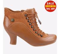 Hush Puppies Vivianna Bottes De Mode En Cuir Pour Femmes À Talons Tan