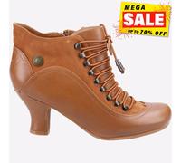 Hush Puppies Vivianna Bottes De Mode En Cuir Pour Femmes À Talons Tan