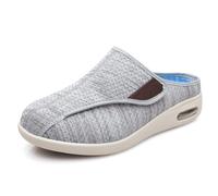 HUSHDML Chaussure de Diabétiques pour Hommes Femmes, Antidérapante Respirant Réglables Légers, Chaussures de Marche à Enfiler à Coussin d'air(E,48 EU)