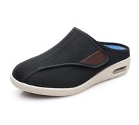 HUSHDML Chaussure de Diabétiques pour Hommes Femmes, Antidérapante Respirant Réglables Légers, Chaussures de Marche à Enfiler à Coussin d'air(A,46 EU)