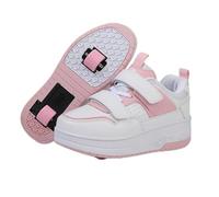 HUSHDML Chaussures De Patins À roulettes, Planche À roulettes Chaussures De Parkour pour L'extérieur avec 2 Roues Patinage Rétractables pour Jeunes Adultes(4,42 EU)